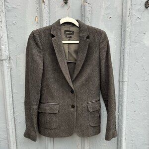 Massimo Dutti Dark Grey Wool Blazer, size 6